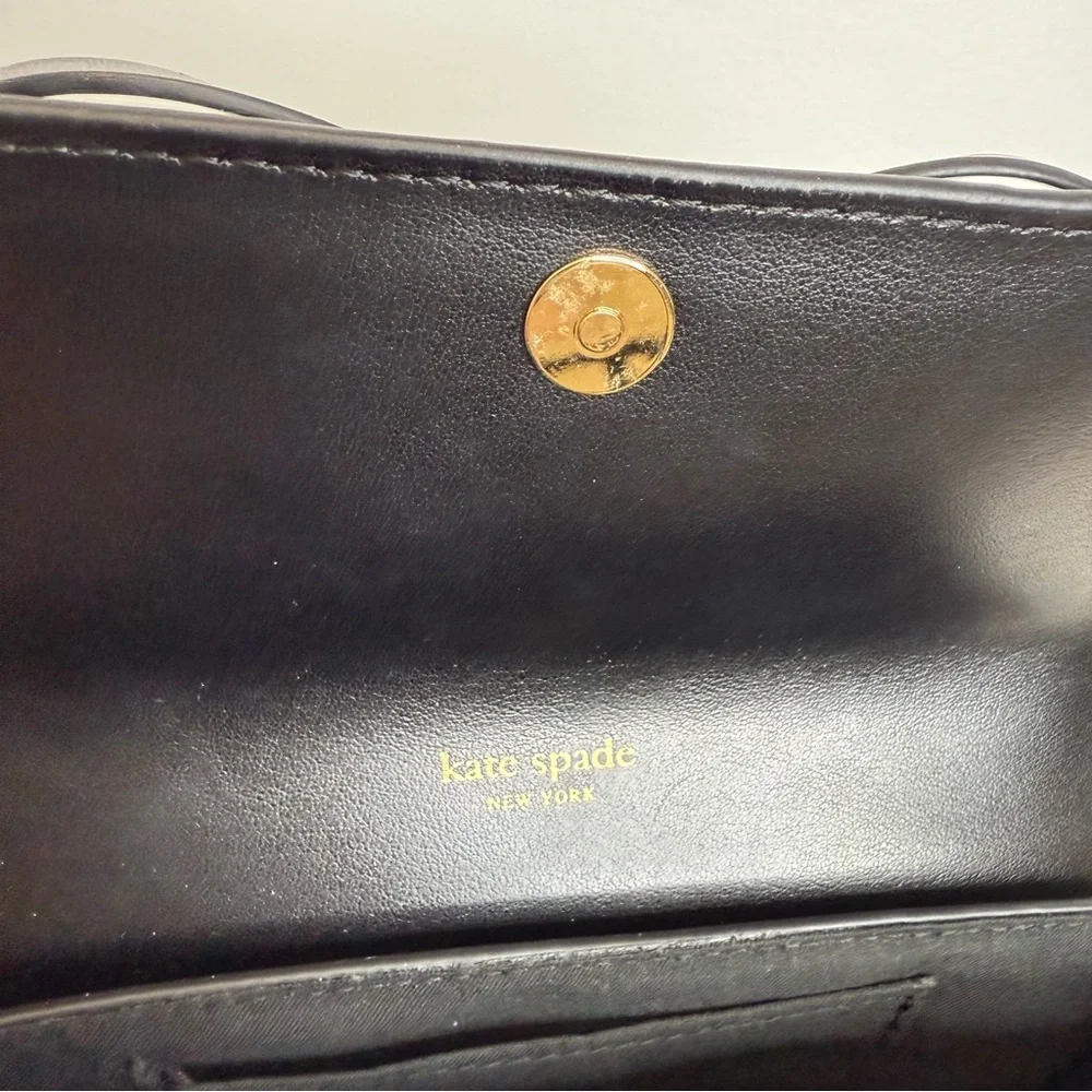 Kate Spade New York Black Leather Bow Belt Wallet Bag Fanny Pack L/XL NEW Travel - Picture 8 of 14
